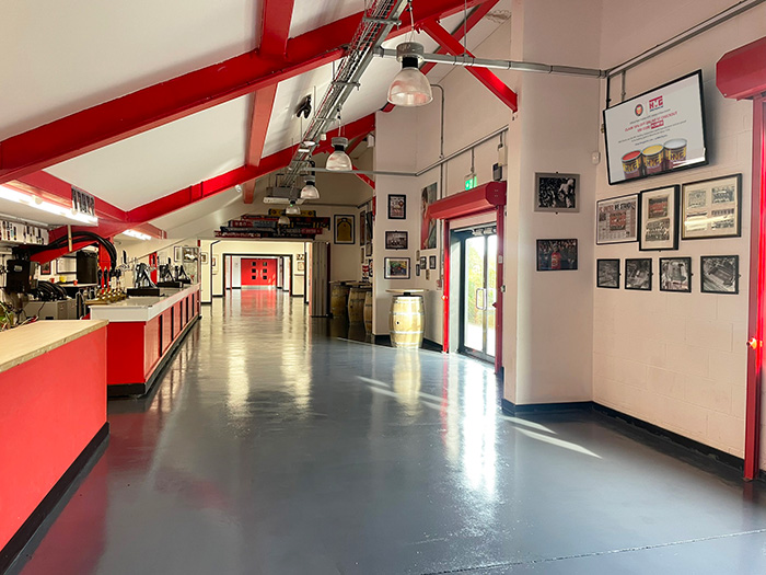 HMG Paint's floor paint at FC United