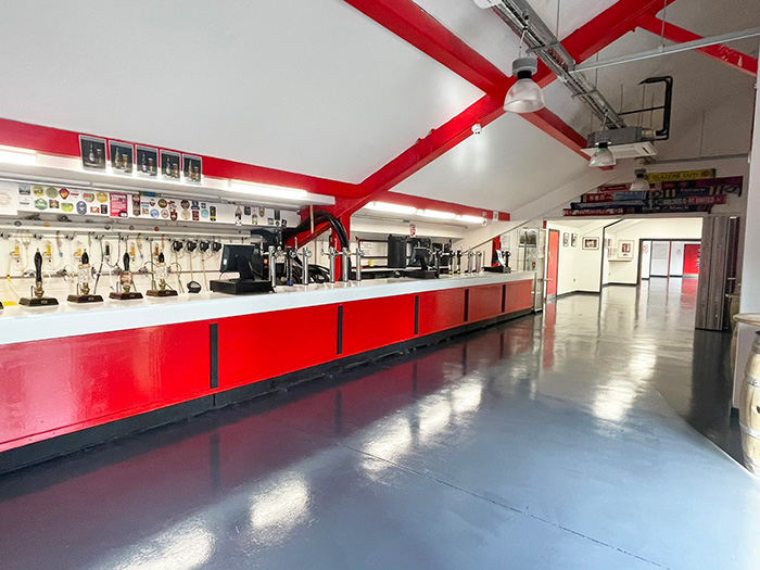 HMG Paint's floor paint at FC United