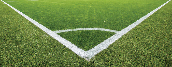 A corner of a football pitch