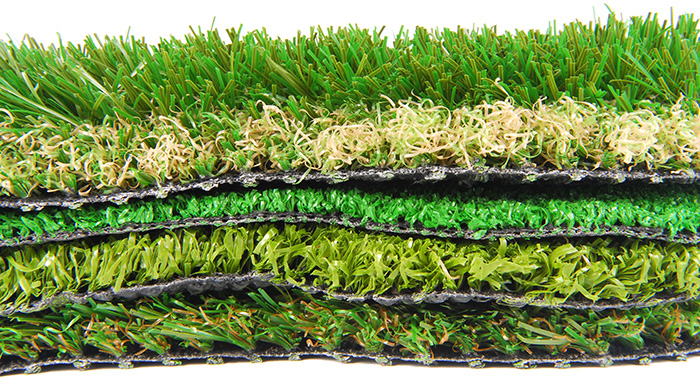 The layers of a synthetic turf