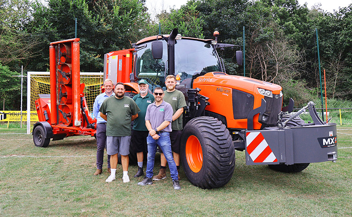 The Southern Ground Care team with Tom Gaskin (far left) of dealer Rod Gaskin Ltd