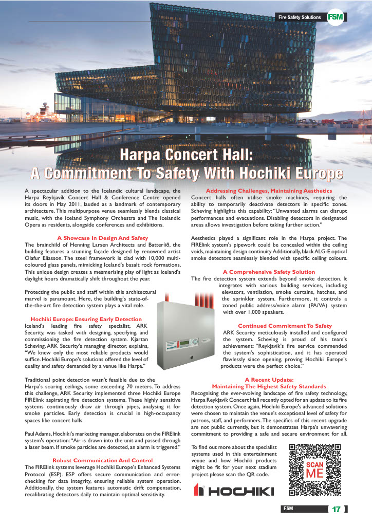 Harpa Concert Hall: A Commitment To Safety With Hochiki Europe