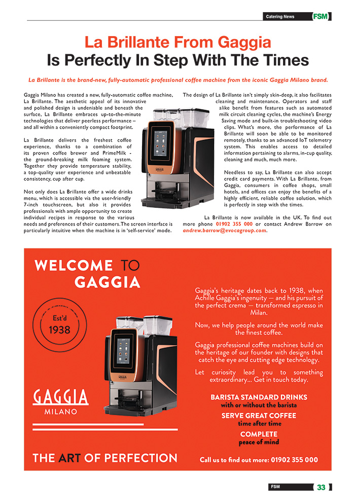 La Brillante From Gaggia Is Perfectly In Step With The Times