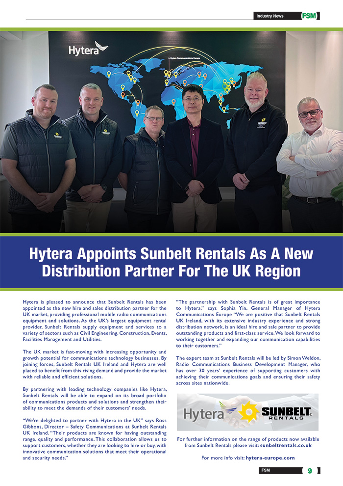 Hytera Appoints Sunbelt Rentals As A New Distribution Partner For The UK Region