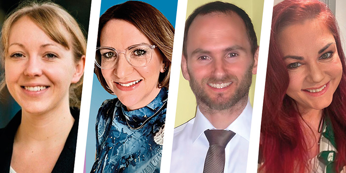 PTSG's four senior appointments: Alison Chard, Kate Williamson, Victoria Whittle, and Steven Miles