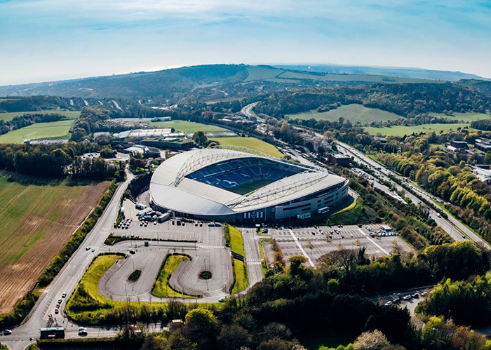 an aerial view of the The American Express Stadium