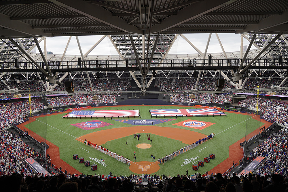 One of the MLB London Series 2024 games at the London Stadium