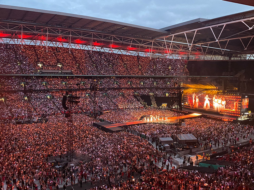 A concert held at Wembley Stadium