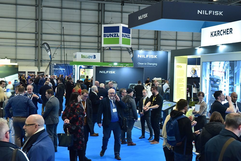 A full, busy floor at The Cleaning Show