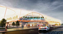 futuristic stadium